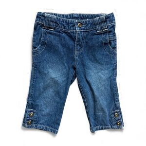 Youth Greendog Green Dog Denim Cropped Button Detail Cropped Jeans - Sz 5